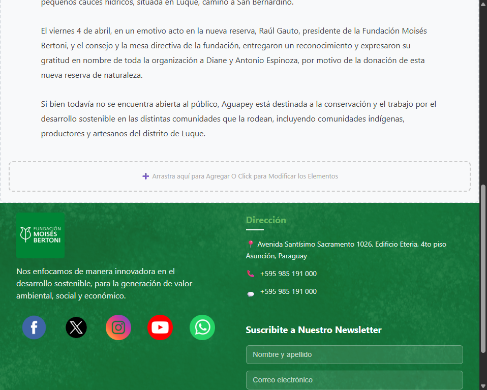 Aguapey: un nuevo territorio destinado a la conservación en Luque