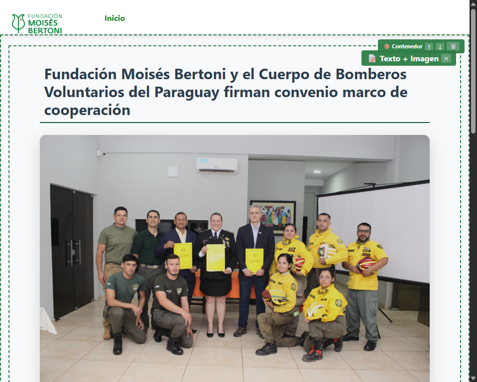 Fundación Moisés Bertoni y el Cuerpo de Bomberos Voluntarios del Paraguay firman convenio marco de cooperación