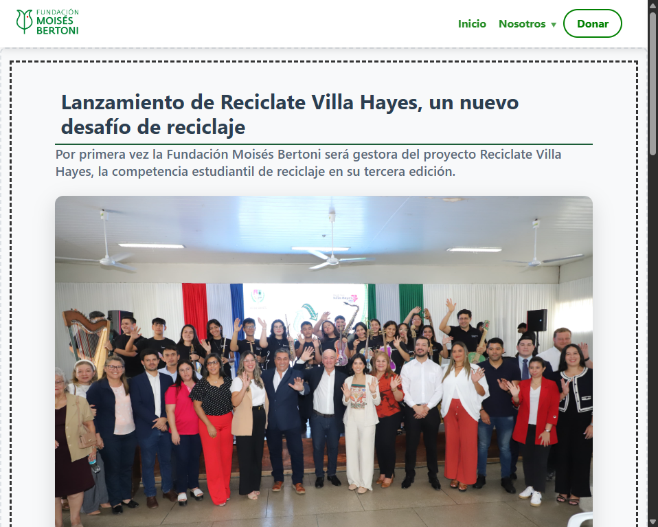 Lanzamiento de Reciclate Villa Hayes, un nuevo desafío de reciclaje